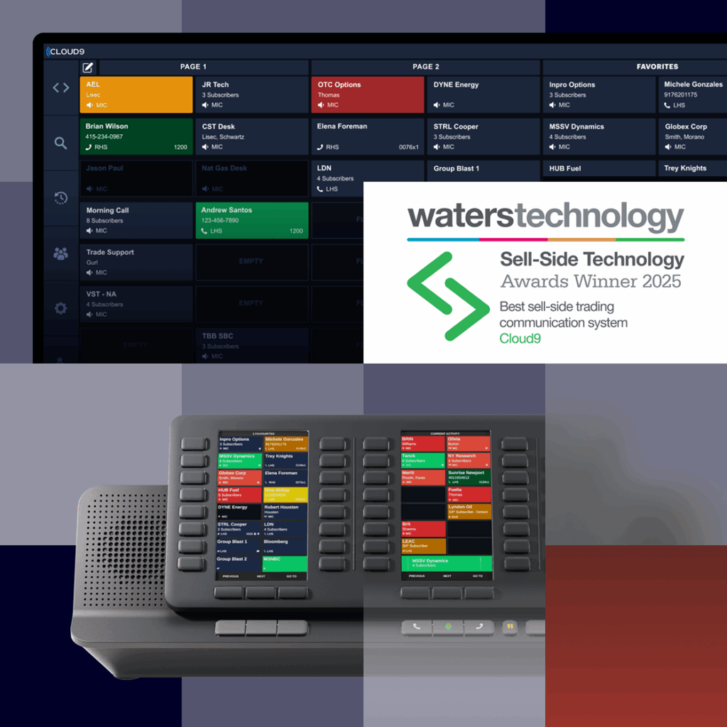 Cloud9 turret UI and hardware, with best sell-side award logo