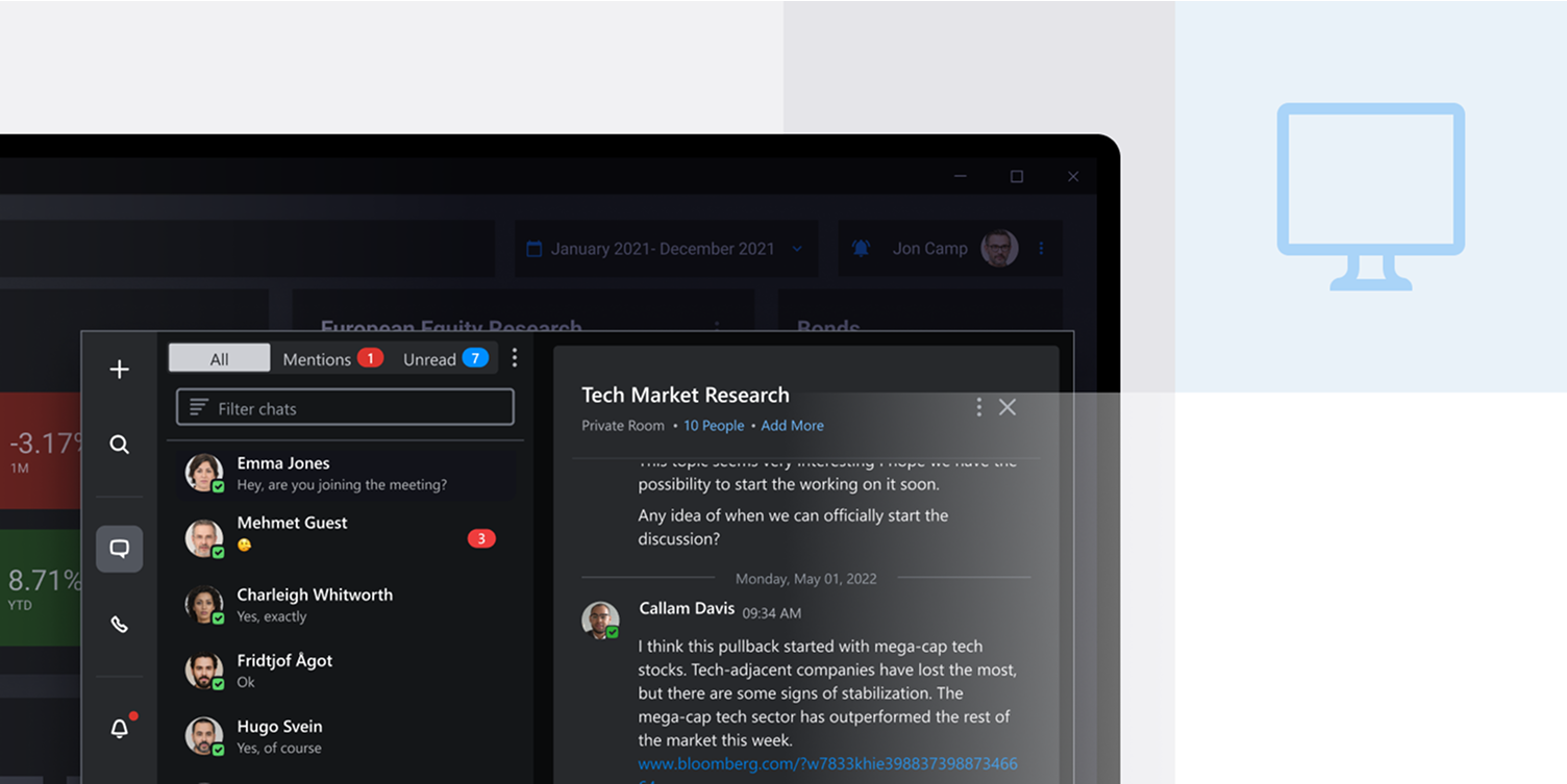 Symphony Messaging embedded inside workplace portal